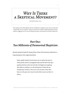 Cover of Why Is There a Skeptical Movement?