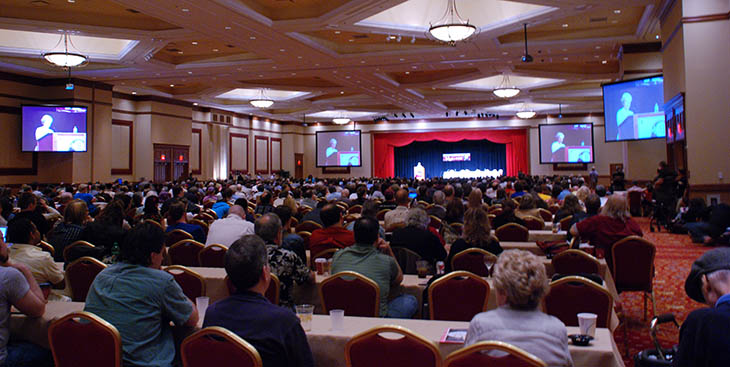 Audience view of the crowd at the The Amazing Meeting 8